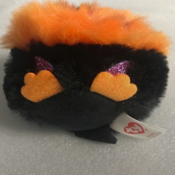 Ty Puffies (Beanie Balls) - WHODINI the 2023 Halloween Orange Owl (3 inch) - Picture 10 of 12
